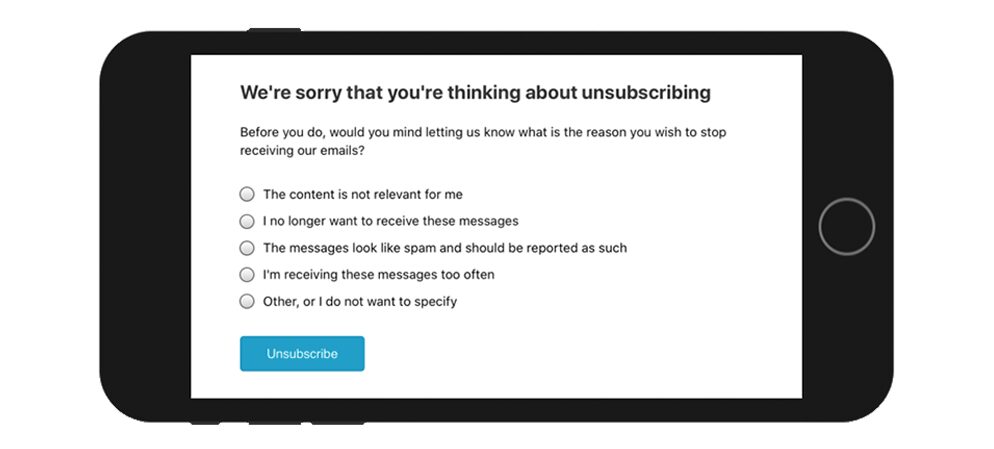 Unsubscribe form