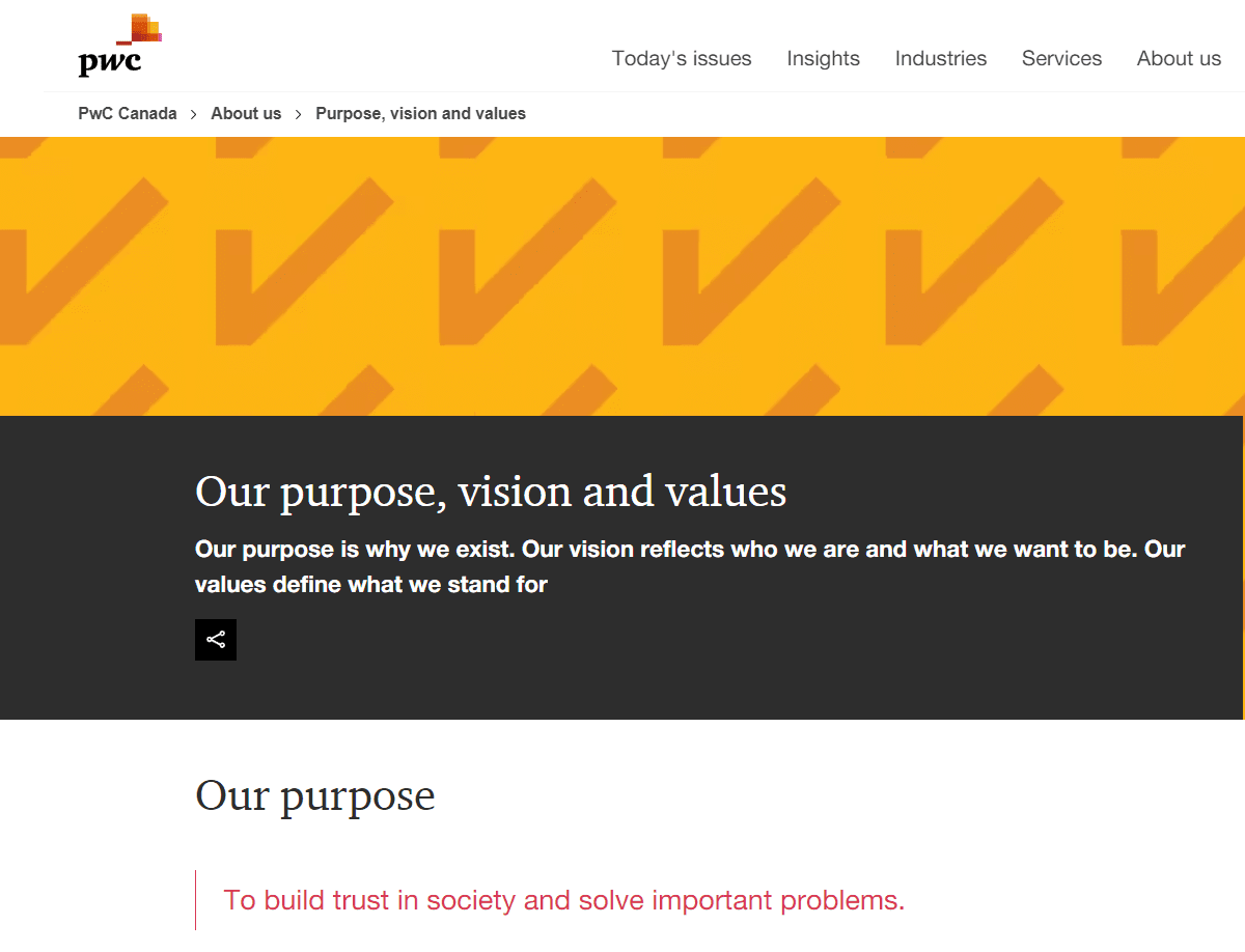 PwC's purpose and vision